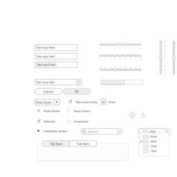 Mac OS X Wireframe Stencil