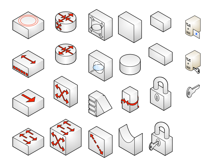 stencil visio network 3d - photo #23