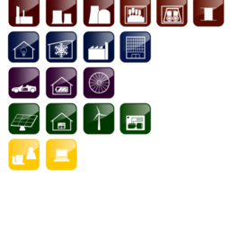 Smart Grid Function Blocks Icons