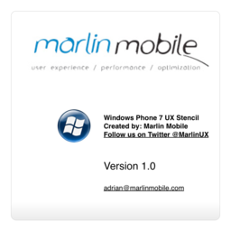 Microsoft Windows Phone 7 wireframe stencil for Omnigraffle
