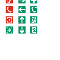 Symbole für Flucht- und Rettungsplan / escape plan